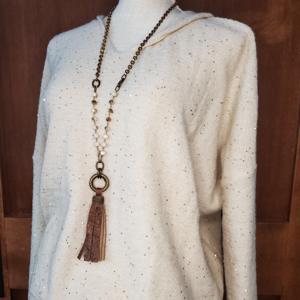 2 left! NWT Elan Born to Shine Sparkle Hood Sequin Sweater - Picture 7 of 8